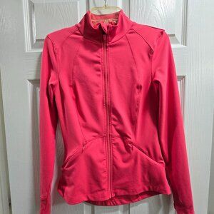 Spyder Activewear Full Zip Jacket Womens Small Pink Yoga Running Hiking *FLAW*
